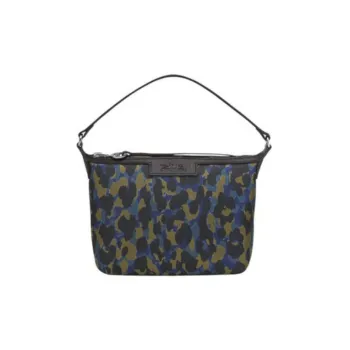 LONGCHAMP Le Pliage Polyester One Shoulder Handbags Small Size Women's Brown & Blue & Black