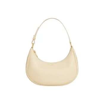 CELINE AVA Smooth Calf Leather Handbag, Shoulder Bag Women's Light Yellow/Light Yellow