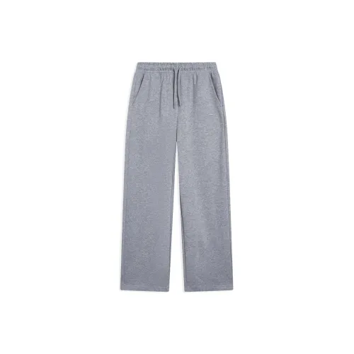 LINING Sports Life Collection Knitted Sweatpants Women's Heather Gray Sharkskin Gray