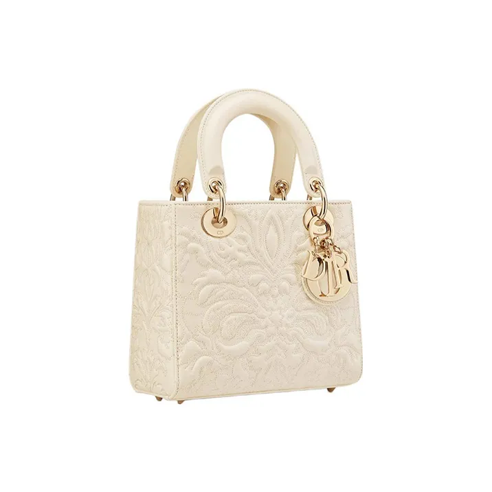 DIOR Lady DiorMy ABCDior Sheepskin Dior Bag Shoulder Bag Crossbody Bag Handbag Small Size Women's Milk White-1