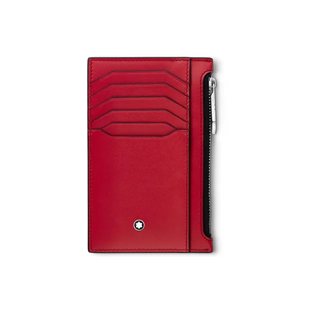MONTBLANC Meisterstuck Cow Leather Wallet, Card Holder Men's Red-0