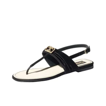 CHANEL One Strap Sandals Women's Black