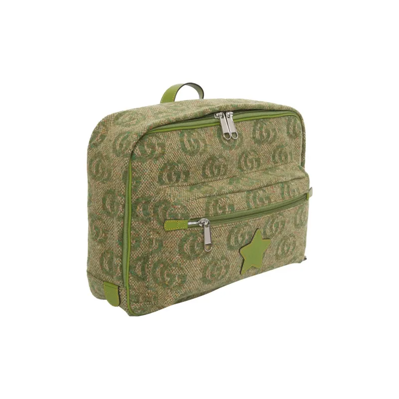 GUCCI Jacquard Wool Kids' Backpacks Kids' Green-1