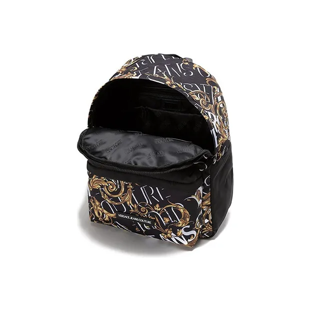 VERSACE JEANS COUTURE Fabric Backpack Large Size Men's Black-4