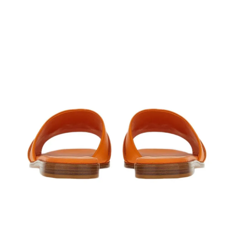 FERRAGAMO GANCINI Slide Slippers Women's Orange-3