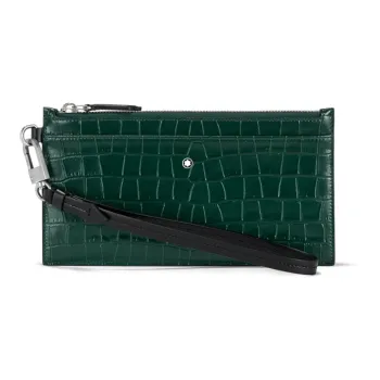MONTBLANC Meisterstuck Cow Leather Patchwork Card Holder Coin Purse Handbag Clutch Mini Men's British Green
