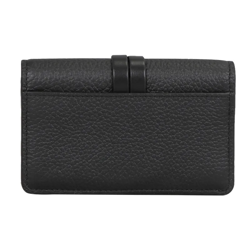Chloe Cow Leather Coin Purse Women's Black-2