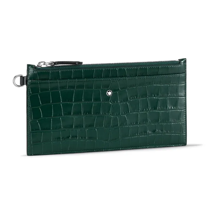 MONTBLANC Meisterstuck Cow Leather Patchwork Card Holder Coin Purse Handbag Clutch Mini Men's British Green-1