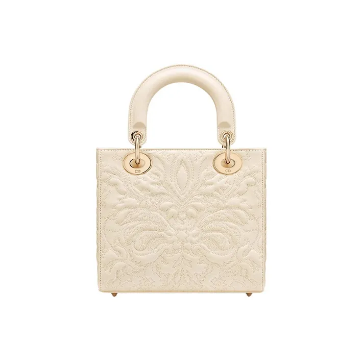DIOR Lady DiorMy ABCDior Sheepskin Dior Bag Shoulder Bag Crossbody Bag Handbag Small Size Women's Milk White-2