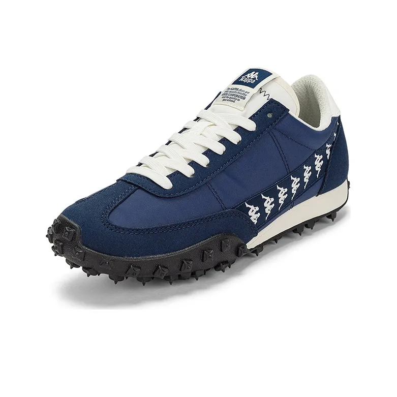 Kappa Cushioned Slip Resistant Abrasion Resistant Low Top Training Running Shoes Unisex Dark Blue White Black-1