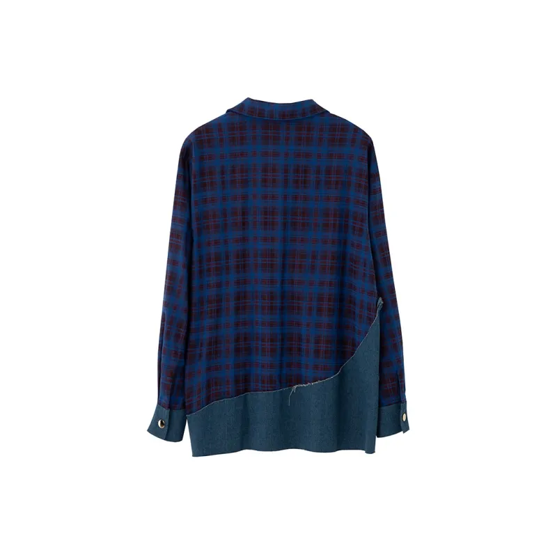 SOON FLOWER Shirt Spring Women's Blue-1