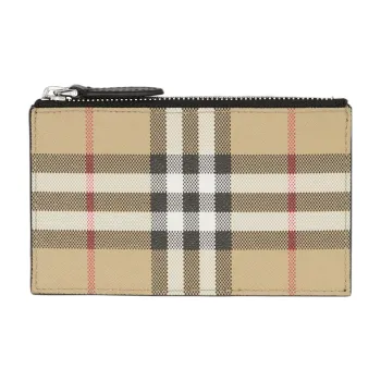 Burberry Vintage Cotton Card Holder Men's Beige