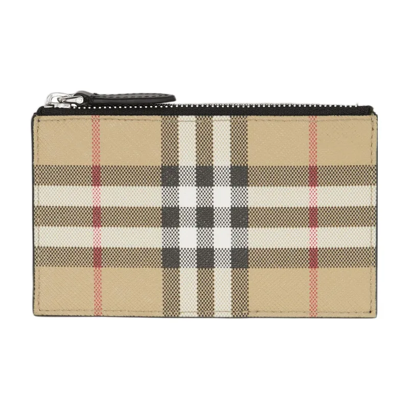 Burberry Vintage Cotton Card Holder Men's Beige-0