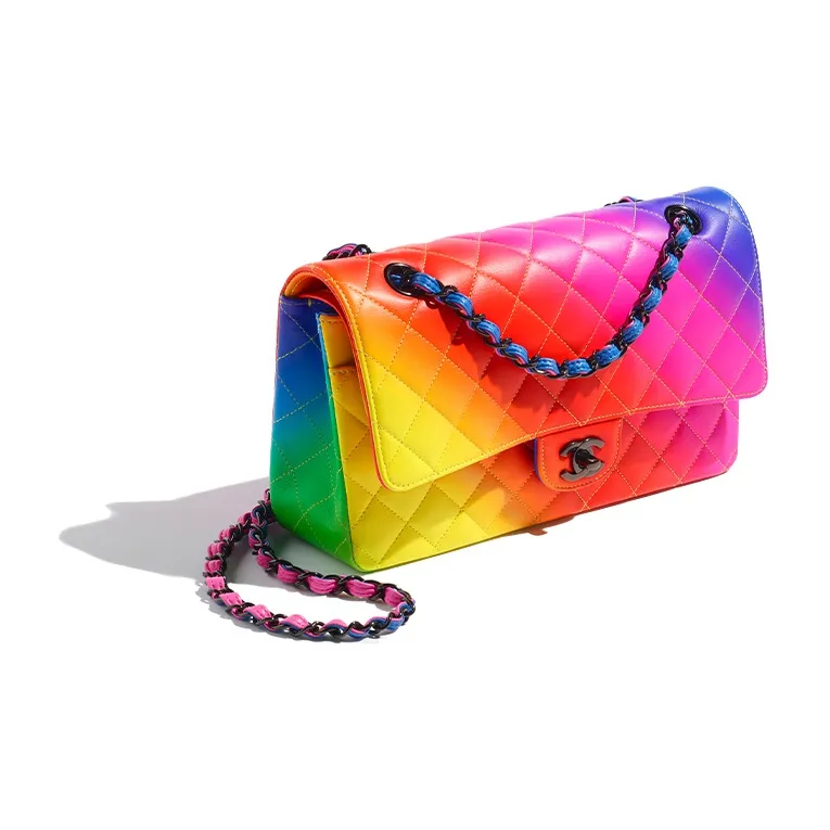 CHANEL 23C Spring Classic Flap CF Calfskin Flap Bag, Shoulder Bag, Crossbody Bag, Handbag Medium Size Women's Gradient-3