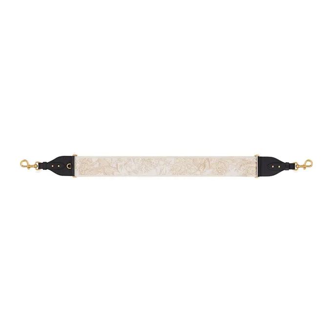 DIOR Cow Leather Shoulder Strap Bag Straps Women's Light Gold-1