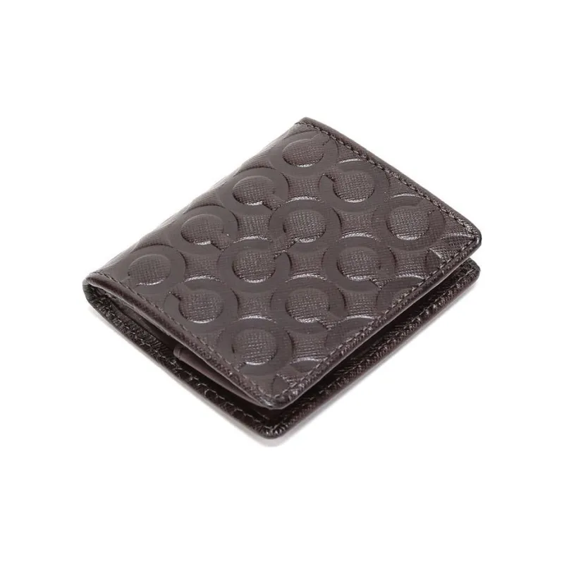 COACH Cow Leather Coin Purse Wallet Women's Taupe-2