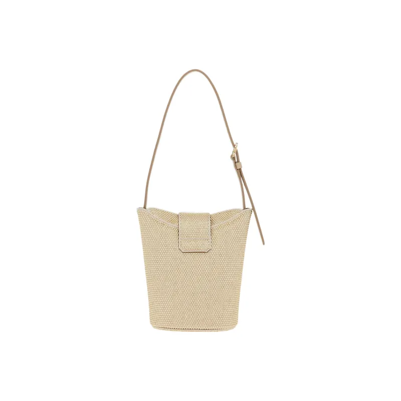 FERRAGAMO Trifolio Silk Satin Bucket Bag Handbag Shoulder Bag Women's Coffee-2