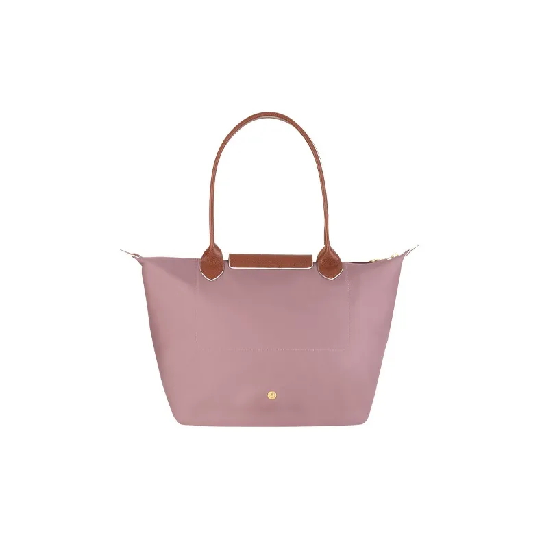 LONGCHAMP Le Pliage Club Cow Leather Trim Tote Bag Shopping Bag Shoulder Bag Handbag Small Size Women's Pink-2