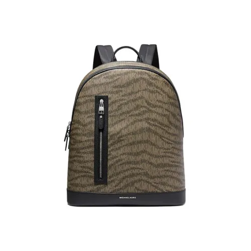 MICHAEL KORS Hudson Canvas Backpack Men's Olive Black