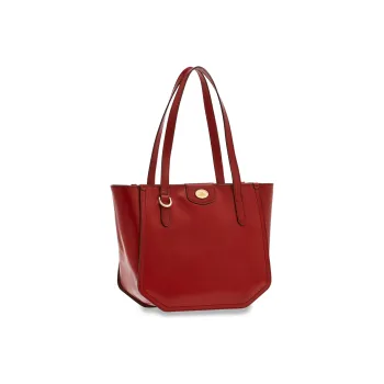 THE BRIDGE Leather Tote Bag Shopping Bag Handbag Shoulder Bag Women's Red