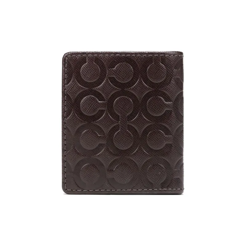 COACH Cow Leather Coin Purse Wallet Women's Taupe-1