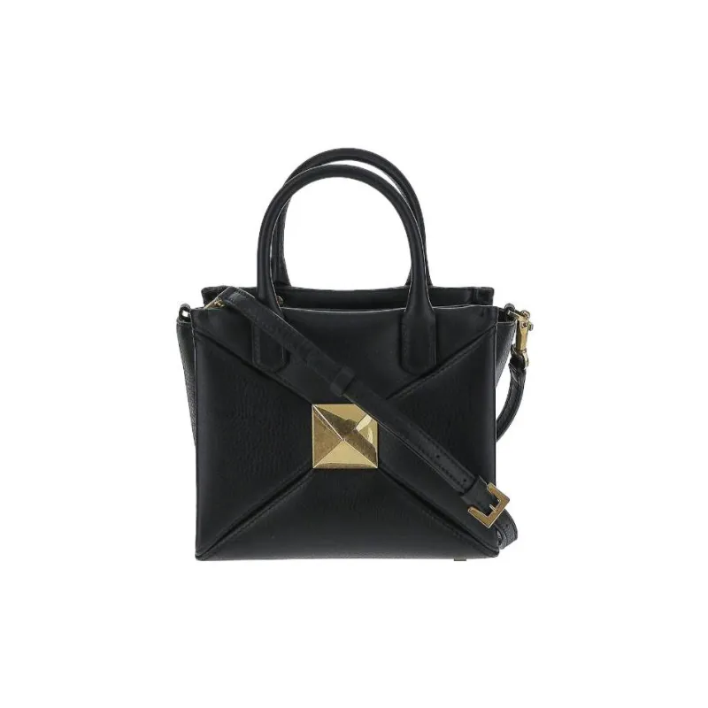 Valentino Leather Shoulder Bag, Crossbody Bag, Handbag Women's Black-1
