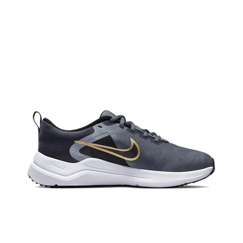 Nike Downshifter 12 GS 'Cool Grey Metallic Gold'-1