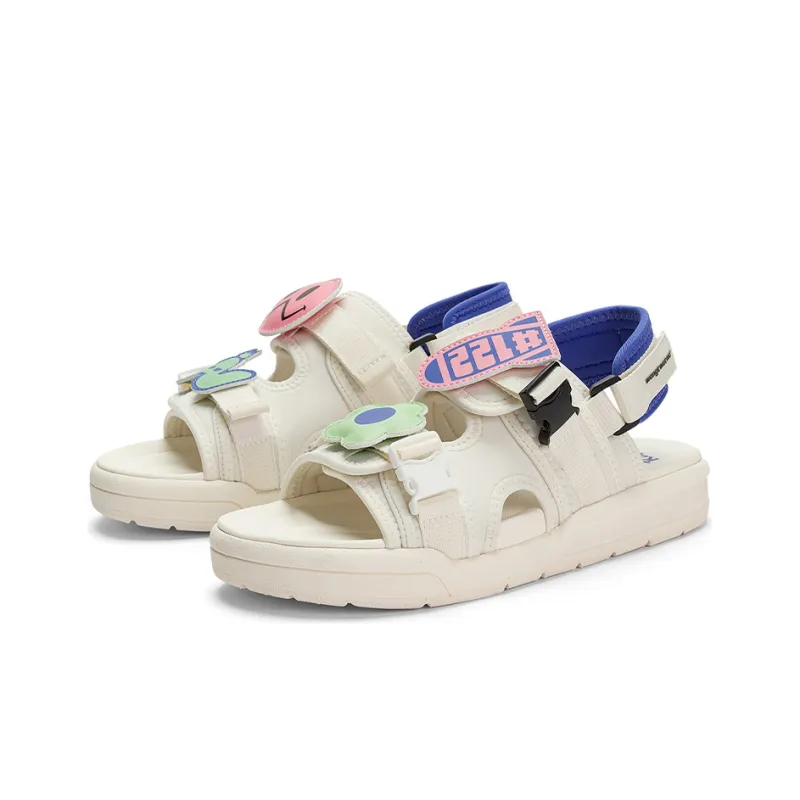 Kappa Beach Sandals Women's Heron Feather White/Blue Purple-3