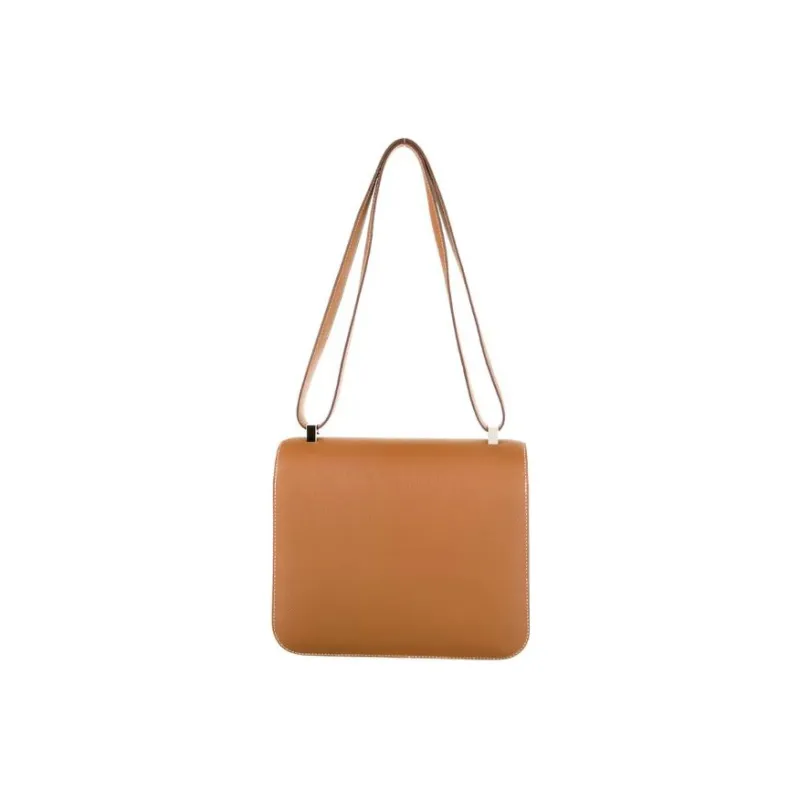 HERMES Constance Epsom Leather Crossbody Bag Shoulder Bag Women's 37 Gold Gold Brown-2