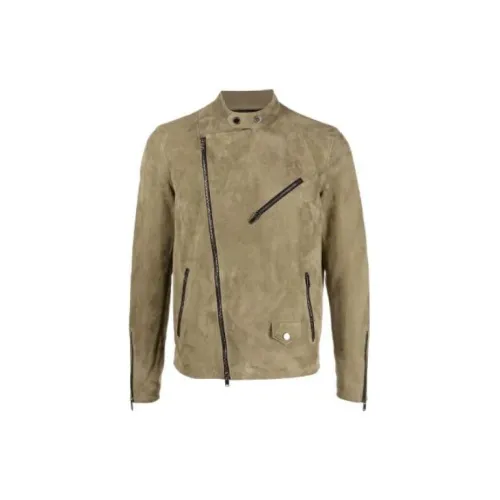 Tagliatore Leather Jackets Men Sage Green