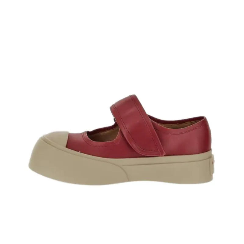 MARNI Pablo Mary Jane Stylish Skateboarding Shoes Women's Red-0