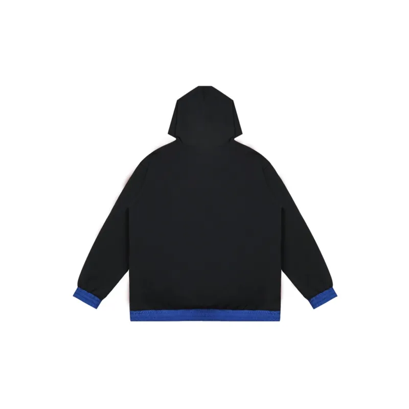 WAYNEXZAVIER Hooded Loose Fit Sweatshirt Men's Black-1