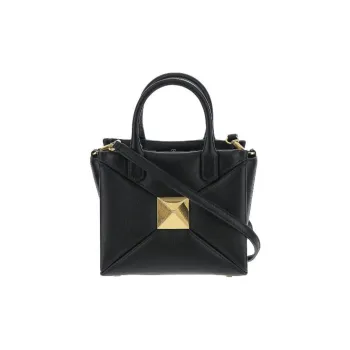 Valentino Leather Shoulder Bag, Crossbody Bag, Handbag Women's Black
