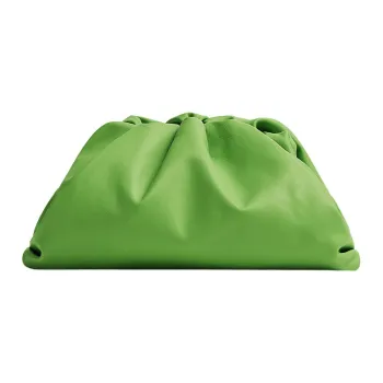 Bottega Veneta POUCH Cloud Bag Cow Leather Clutch Women's Lemon Green