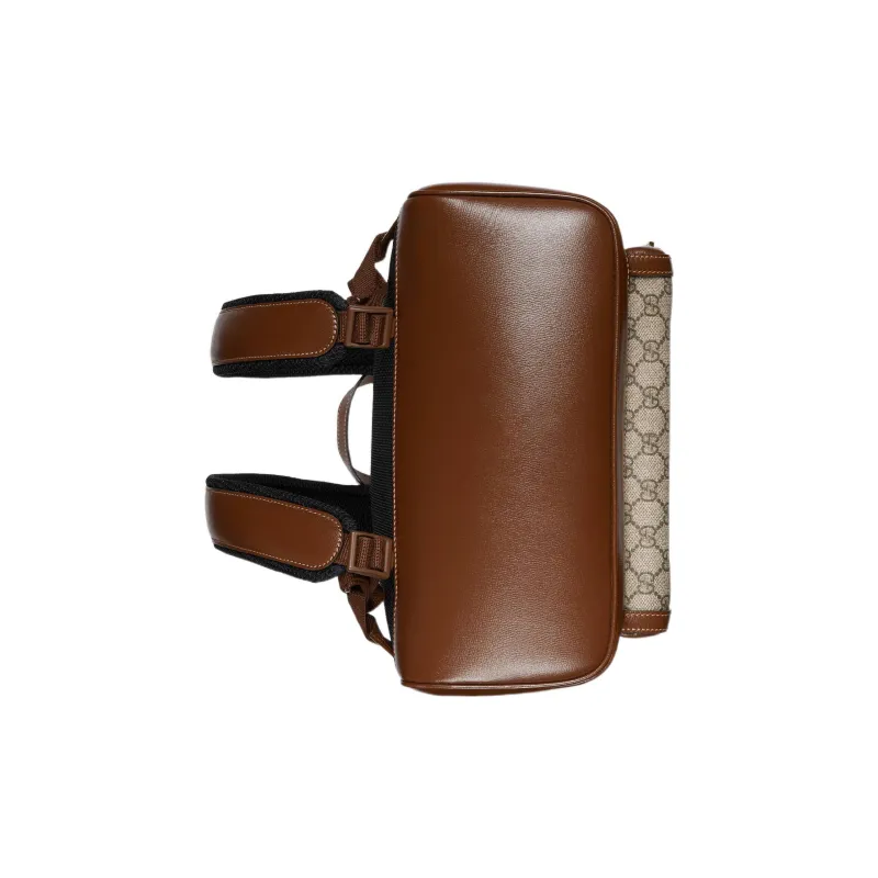 GUCCI GG Retro Series Canvas With Leather Trim Backpack Backpack Men's Beige/Ebony-6