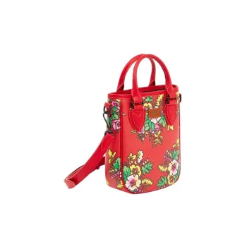 KENZO Polyurethane Tote Bag Shopping Bag Shoulder Bag Crossbody Bag Handbag Mini Women's Chinese Red