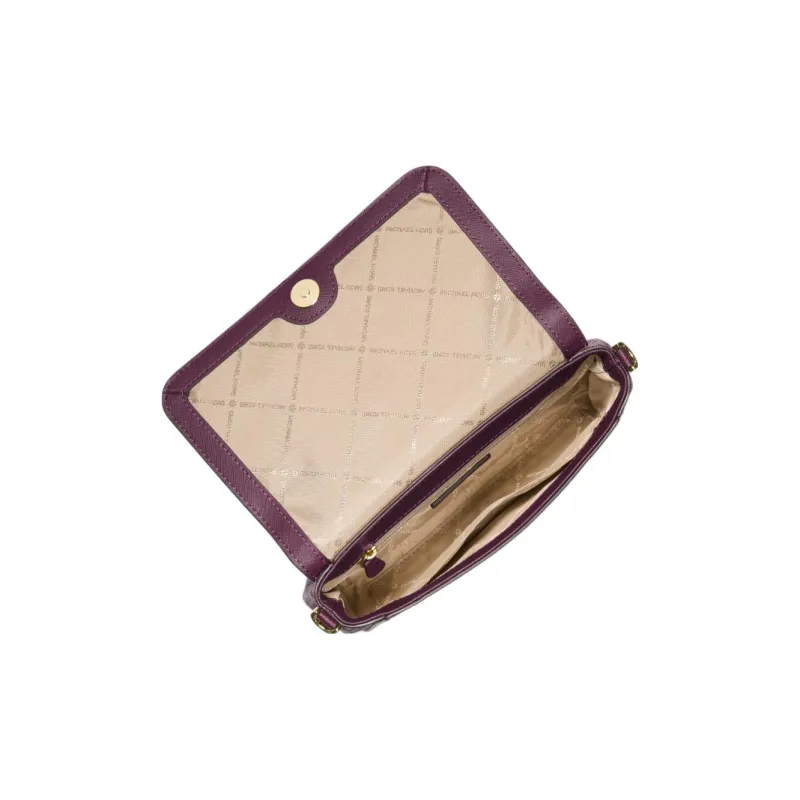 MICHAEL KORS Coated Canvas With Leather Trim Handheld Shoulder Bag Crossbody Bag Medium Size Women's Purple-2