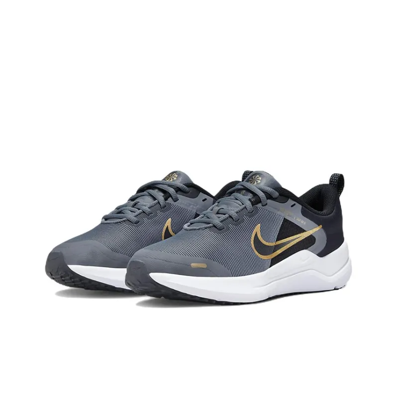 Nike Downshifter 12 GS 'Cool Grey Metallic Gold'-2