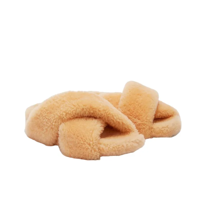 JIL SANDER Shearling Crossover Slides-2