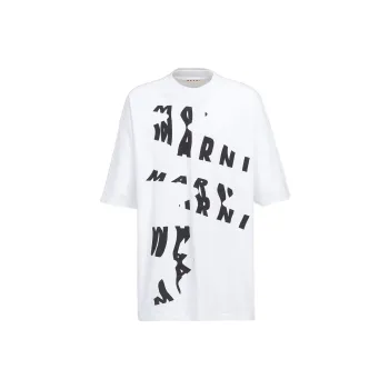 MARNI Oversized Scanned Logo Print T shirt