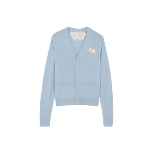 Maison Kitsune Maison Kitsuné X Olympia Le-Tan Sweaters Unisex Light Blue