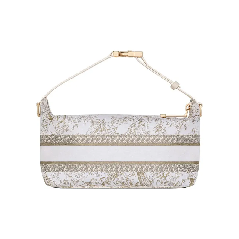 DIOR DiorTravel Fabric Portable Clutch Medium Size Women's Gold-2