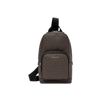 MICHAEL KORS MK Cooper Coated Canvas Shoulder Bag, Crossbody Bag, Sling Bag Men's Dark Brown