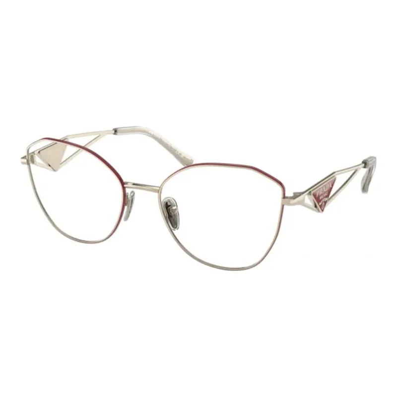 PRADA Square Eyeglass Frames Women's Gold-0