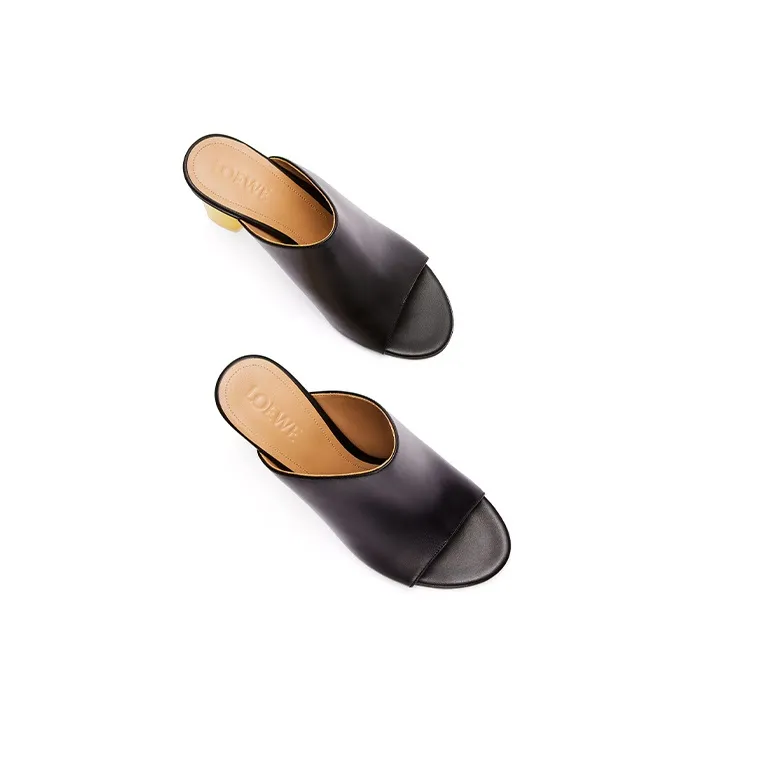 LOEWE Slide Slippers Women's Black Yellow-4