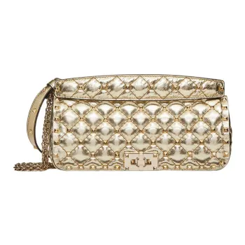 Valentino ROCKSTUD SPIKE Calfskin Crossbody Bag, Shoulder Bag Women's Gold