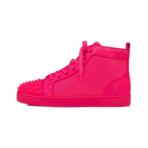 Christian Louboutin Skateboard Shoes Men High-Top Pink