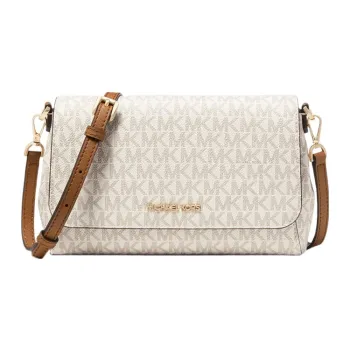 MICHAEL KORS Leather Trim Handheld Shoulder Bag, Crossbody Bag Medium Size Women's White