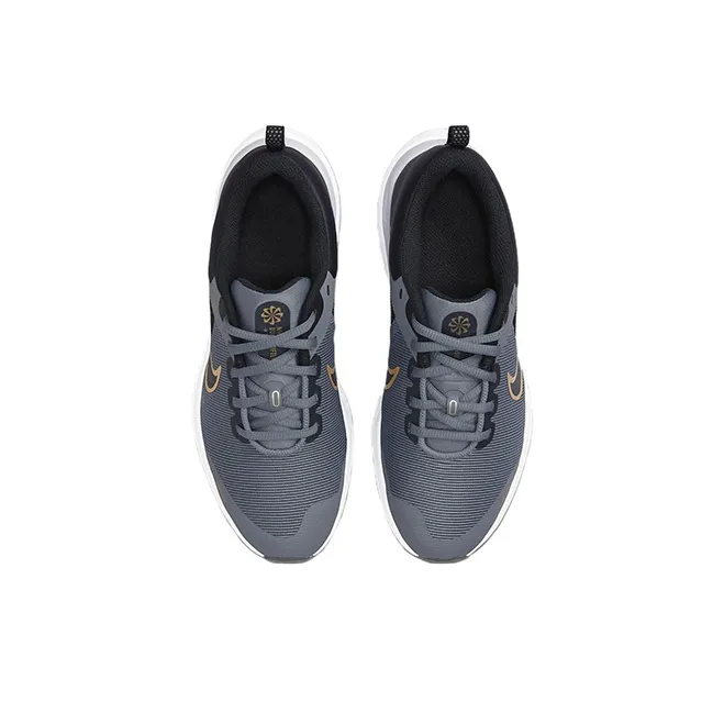 Nike Downshifter 12 GS 'Cool Grey Metallic Gold'-3