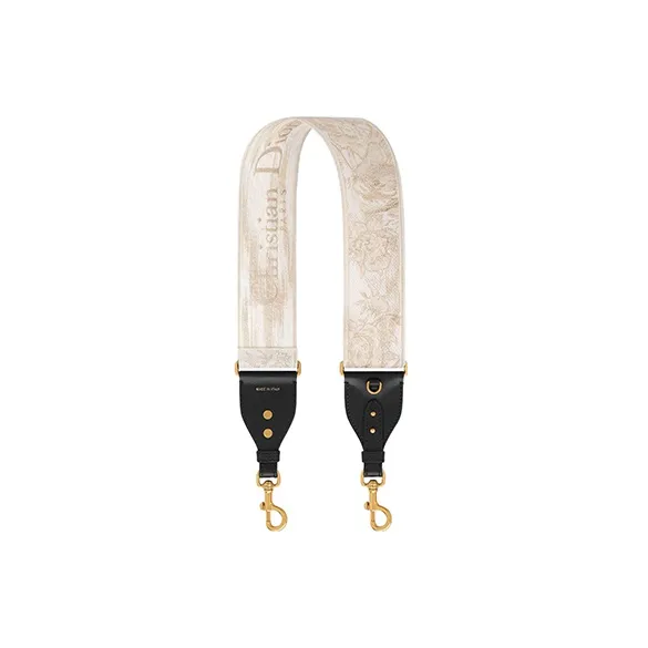 DIOR Cow Leather Shoulder Strap Bag Straps Women's Light Gold-0